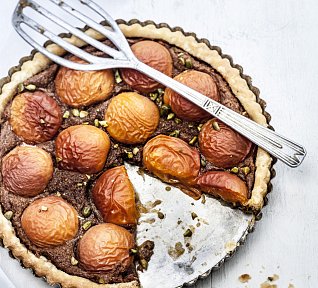 Koláč s medem a meruňkami