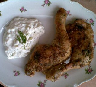 Stehýnka s tvarohovým tzatziki