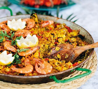 Paella s mořskými plody