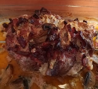 Plněná krkovice na jehle