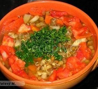 Čočková polévka s rajčaty
