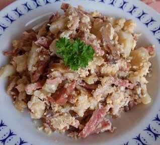 Hlíva s květákem na mozeček nebo zapečená