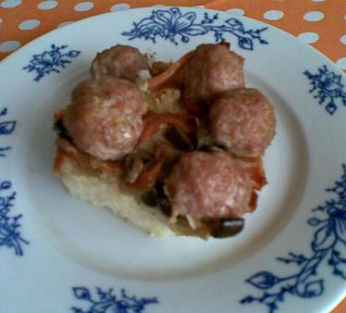 Kari kuličky na lilku a rýži