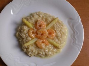 Chřestové rizoto s krevetami