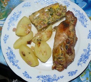 K - Nadívaná kuřecí stehna