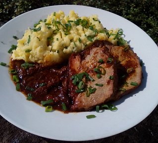 Gyros krkovice na cibuli