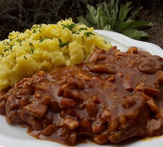 Gazdovské paprikové plátky s houbami