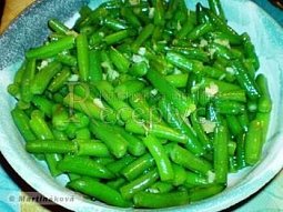 Zelené fazolky na tymiánu a česneku