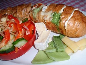 Bageta se sýry - zapečená