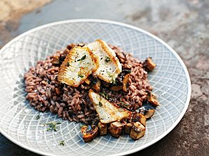 Platýs s čekankovým rizotem