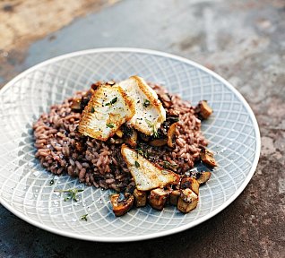 Platýs s čekankovým rizotem