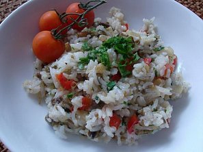 Houbové rizoto po provensálsku Houbové rizoto po provensálsku