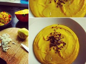 Dýňový krém se zázvorem a chilli