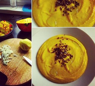 Dýňový krém se zázvorem a chilli