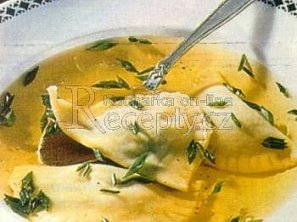 Vývar s masovými taštičkami