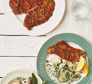 Telecí řízky v bylinkové strouhance