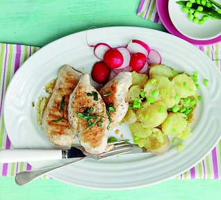 Kuřecí steaky s bramborami