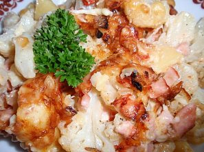 Květákovo-sýrový gratin