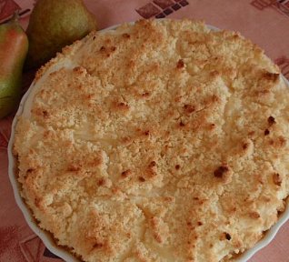 Báječný hruškový (jablečný) koláč s tvarohem Báječný hruškový (jablečný) koláč s tvarohem