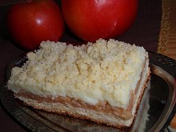 Jablečné řezy / koláč (nejen) s pudinkem