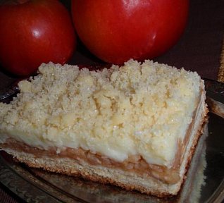 Jablečné řezy / koláč (nejen) s pudinkem