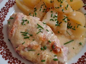 Bešamelová prsíčka v pršutu (prosciutto) s parmezánem Bešamelová prsíčka v pršutu (prosciutto) s parmezánem