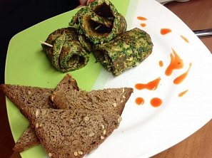 Pikantní špenátové rolky