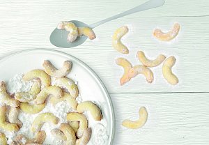 Mandlové vanilkové rohlíčky