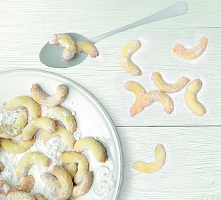 Mandlové vanilkové rohlíčky