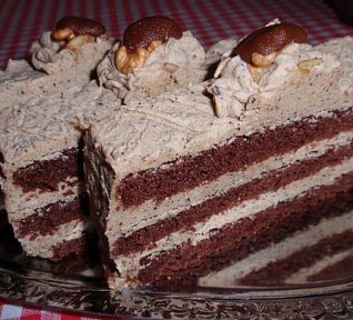 Piškotovo-kávové řezy