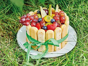 Tvarohová šarlota s ovocem