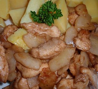 Hruškové kuřecí - minutka