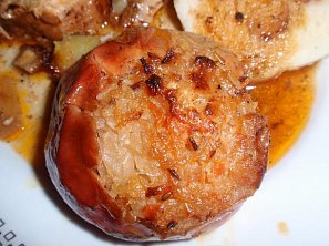 Jablka plněná zelnou směsí - příloha