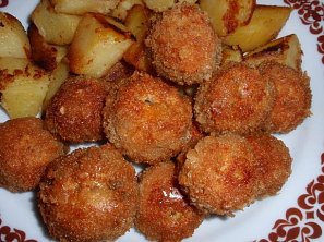 Žampiony se slaninou - smažené