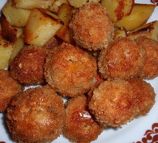 Žampiony se slaninou - smažené