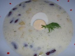 "Zmrzlinová" bílá polévka s fazolemi