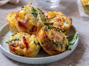 Vaječné muffiny ve slanině