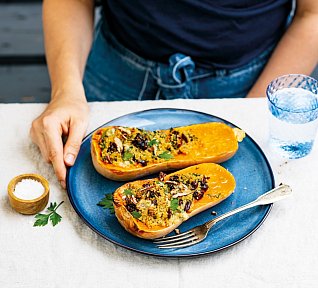 Pečená dýně s quinoou a gorgonzolou