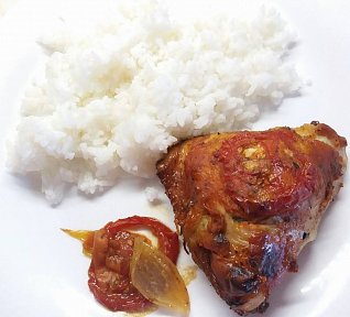 Pečené kuře v kečupovo-hořčičné omáčce