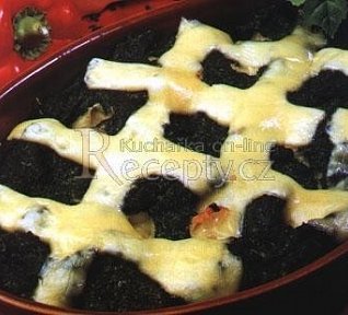 Zapečené těstoviny se špenátem