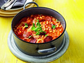 Lečo s fazolemi a klobásou