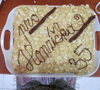 Ořechový dort s karamelovým krémem