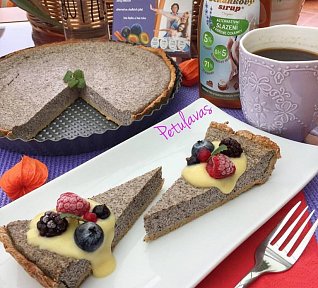 Makový koláč z čekankového sirupu a šmakouna