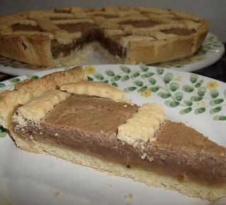 Křehký koláč s kaštanovým pyré