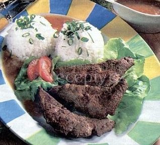 Vepřová játra s chilli omáčkou Vepřová játra s chilli omáčkou