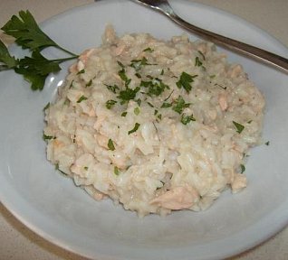 Krémové rizoto s lososem