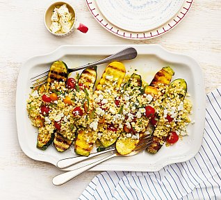 Grilované cukety s bulgurem