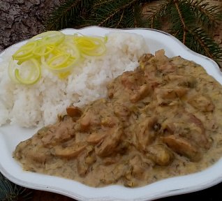 Pórkové nudličky se žampiony