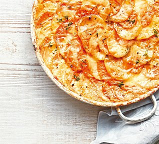 Gratinované brambory a batáty