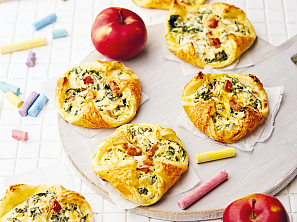 Šátečky se špenátem a uzeným